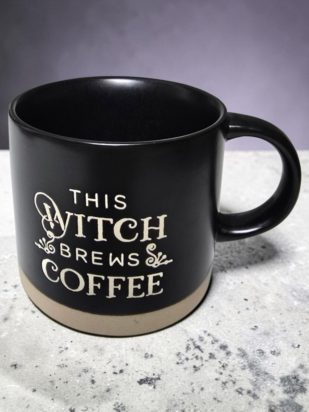 Place & Time This Witch Brews Coffee Halloween Mug 16 Oz Black Nwt